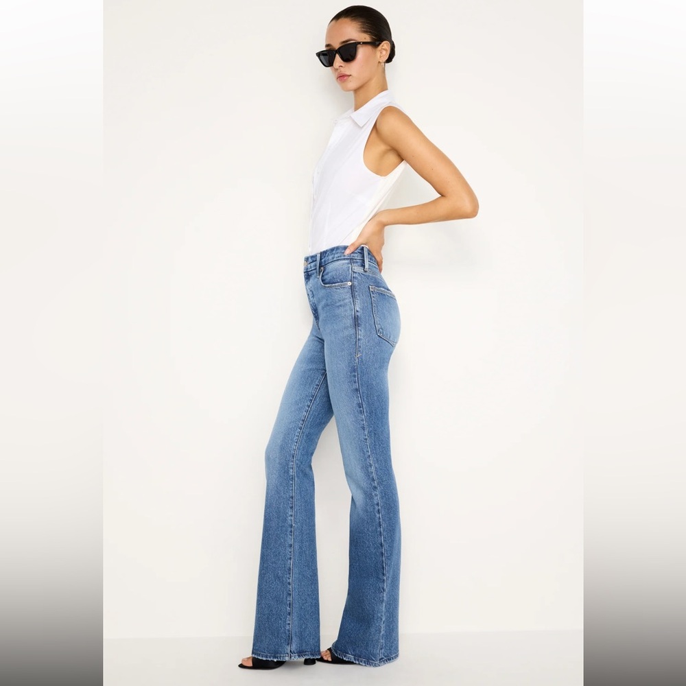 Good American Blue Flare Jeans